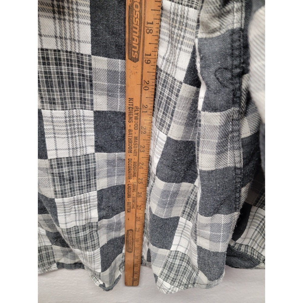Wet Seal Patchwork Plaid Long Sleeve‎ Button Up Shirt Womens Plus 3X Vintage Y2K - Picture 10 of 10